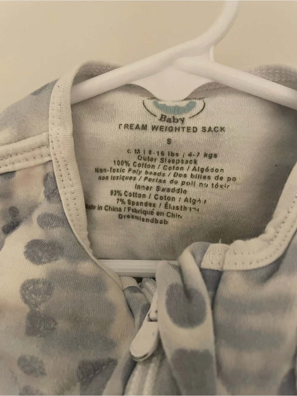 Dreamland Baby Dream Weighted Sleep Sack - Blue Tie Dye - 0-6Months